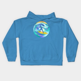 Surfing Slhouette Kids Hoodie